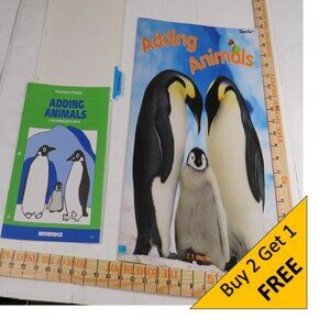 Adding Animals BIG BOOK (almost 2 feet tall) with teacher pages CLASSROOM SIZE